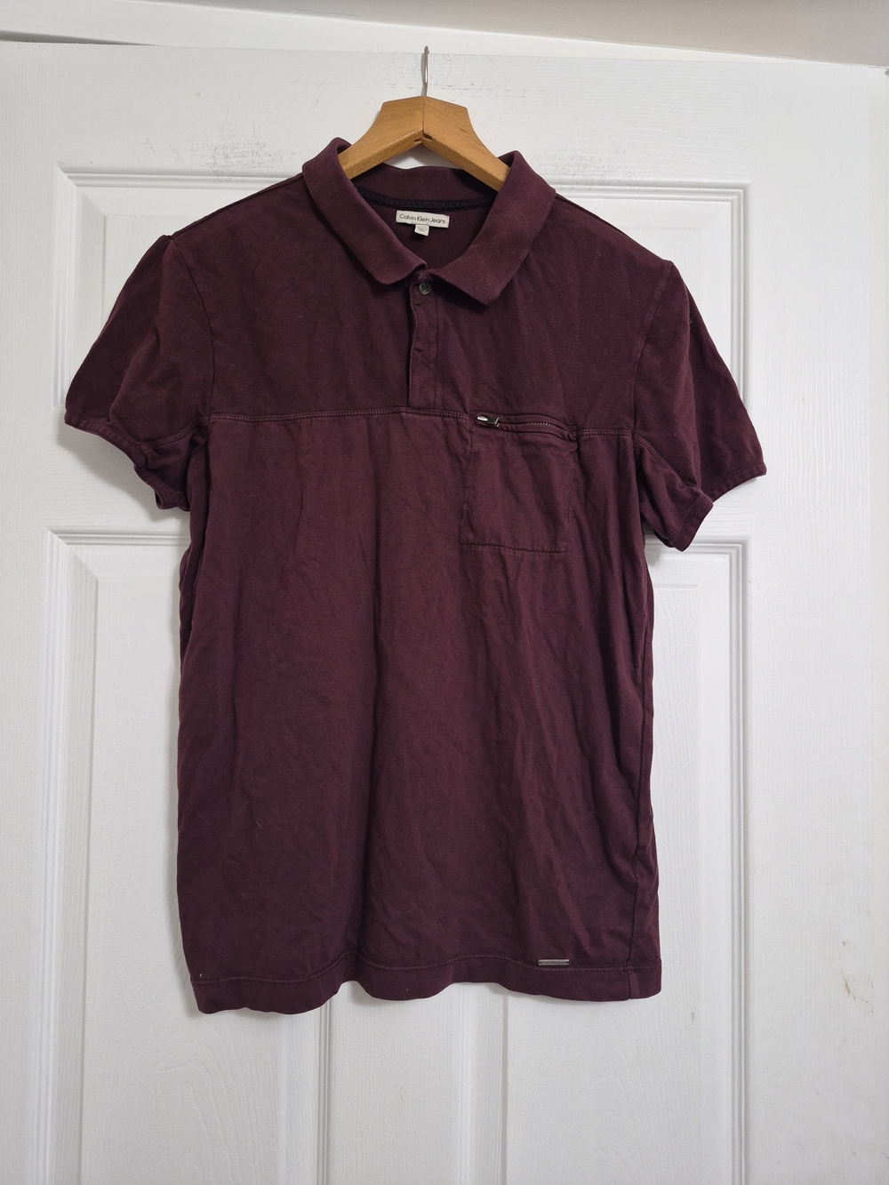 Calvin Klein Men's Polo Shirt in Plum
